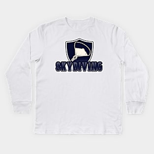 Sky Diving Kids Long Sleeve T-Shirt